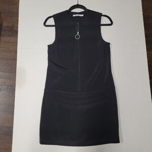 T Alexander Wang Women's Little Black Dress Size 0 XS Silver Zipper